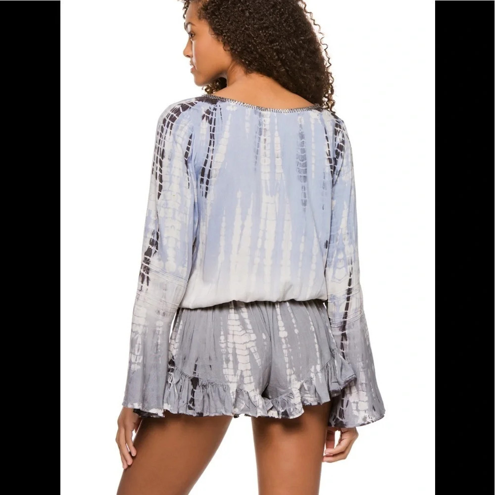 Surf Gypsy Wovens Tie Dye Short Romper Sz L